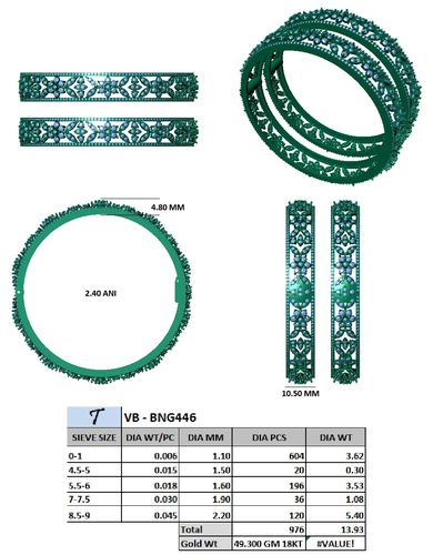 Bracelets jewellery CAD design 31 — CAD Verse