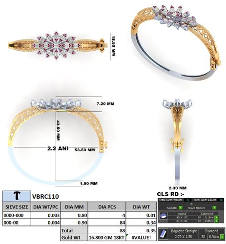Bracelets jewellery CAD design 49 — CAD Verse