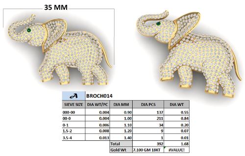 Brooches jewellery CAD design 1 — CAD Verse