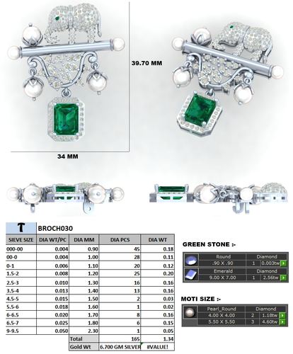Brooches jewellery CAD design 5 — CAD Verse