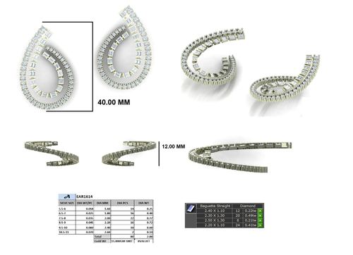 Earrings jewellery CAD design 5 — CAD Verse