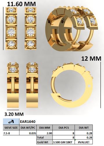 Earrings jewellery CAD design 7 — CAD Verse