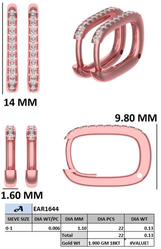 Earrings jewellery CAD design 8 — CAD Verse