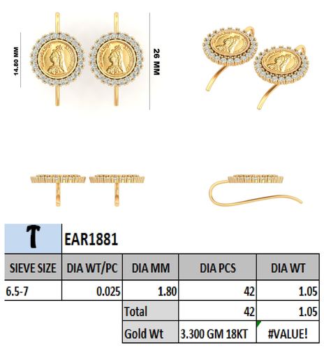 Earrings jewellery CAD design 20 — CAD Verse