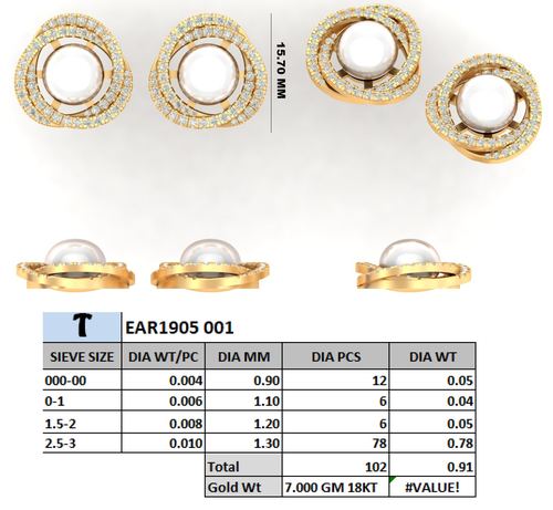 Earrings jewellery CAD design 22 — CAD Verse