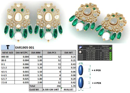 Earrings jewellery CAD design 26 — CAD Verse