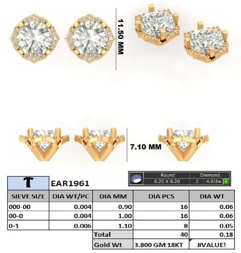 Earrings jewellery CAD design 31 — CAD Verse