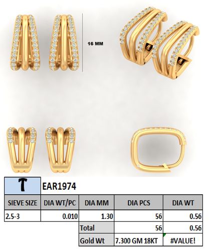 Earrings jewellery CAD design 32 — CAD Verse