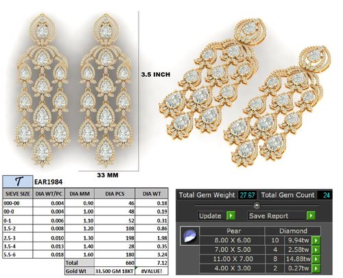 Earrings jewellery CAD design 34 — CAD Verse