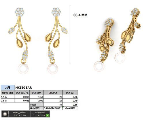 Earrings jewellery CAD design 36 — CAD Verse