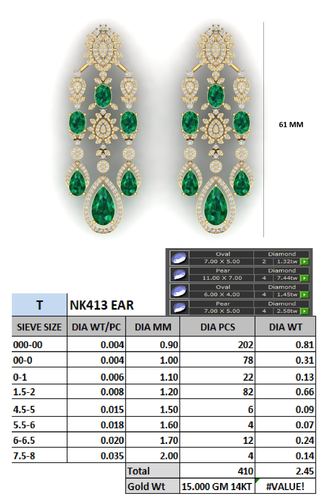 Earrings jewellery CAD design 39 — CAD Verse