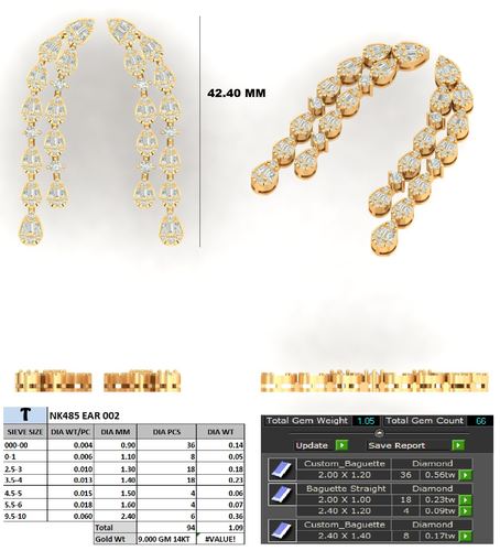 Earrings jewellery CAD design 41 — CAD Verse