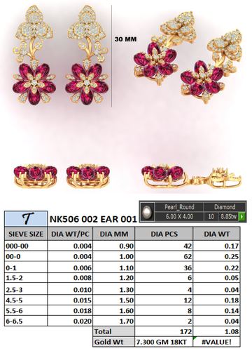 Earrings jewellery CAD design 43 — CAD Verse