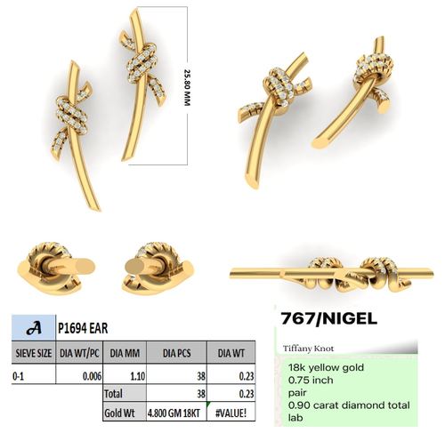 Earrings jewellery CAD design 46 — CAD Verse
