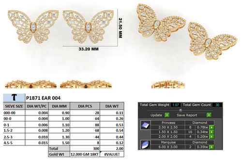 Earrings jewellery CAD design 50 — CAD Verse