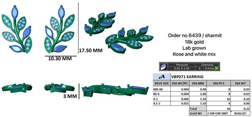 Earrings jewellery CAD design 55 — CAD Verse