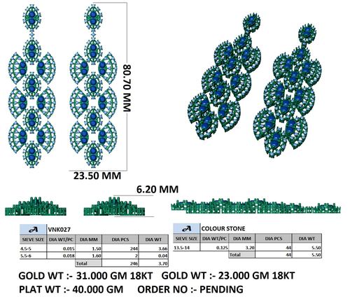 Earrings jewellery CAD design 57 — CAD Verse