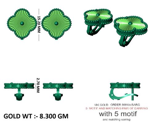 Earrings jewellery CAD design 59 — CAD Verse