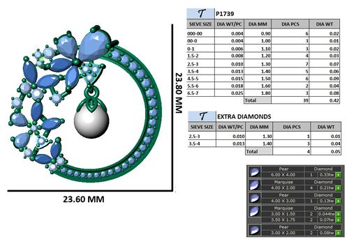 Pendants jewellery CAD design 33 — CAD Verse