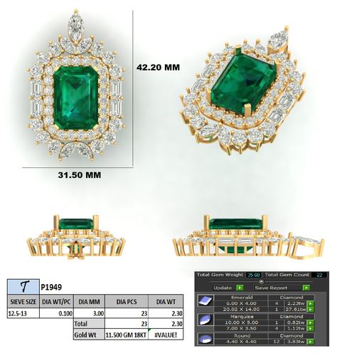 Pendants jewellery CAD design 50 — CAD Verse
