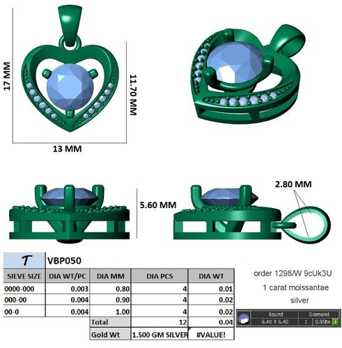 Pendants jewellery CAD design 57 — CAD Verse