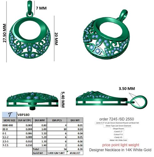 Pendants jewellery CAD design 77 — CAD Verse