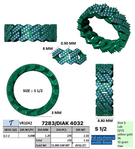 Rings jewellery CAD design 53 — CAD Verse