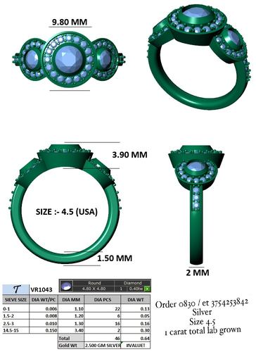 Rings jewellery CAD design 54 — CAD Verse