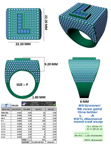 Rings jewellery CAD design 55 — CAD Verse