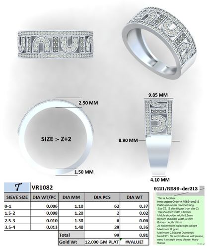 Rings jewellery CAD design 58 — CAD Verse