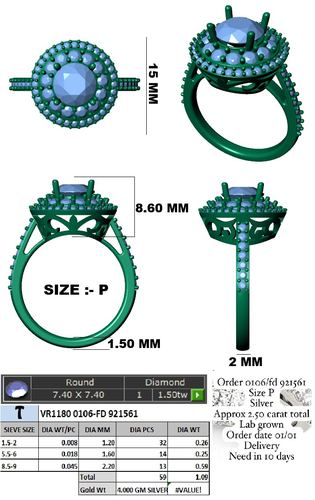 Rings jewellery CAD design 59 — CAD Verse