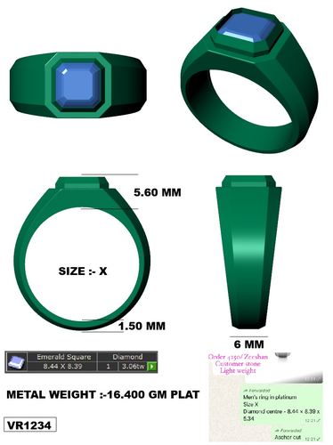 Rings jewellery CAD design 62 — CAD Verse