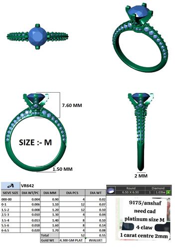 Rings jewellery CAD design 71 — CAD Verse