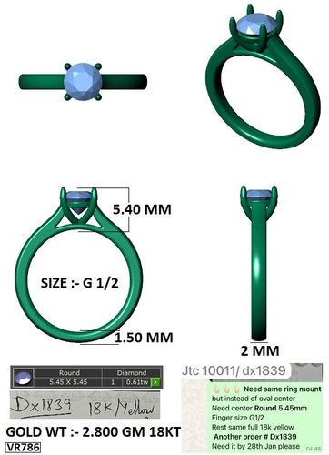 Rings jewellery CAD design 74 — CAD Verse