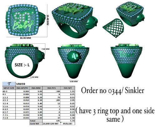 Rings jewellery CAD design 78 — CAD Verse