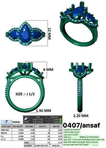 Rings jewellery CAD design 92 — CAD Verse