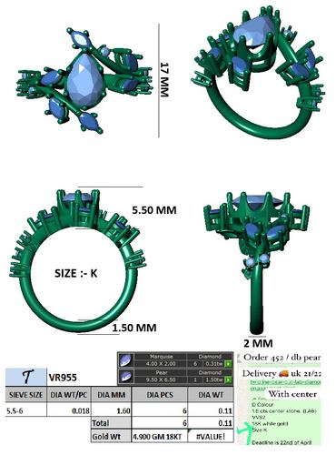 Rings jewellery CAD design 93 — CAD Verse