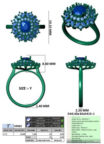 Rings jewellery CAD design 97 — CAD Verse