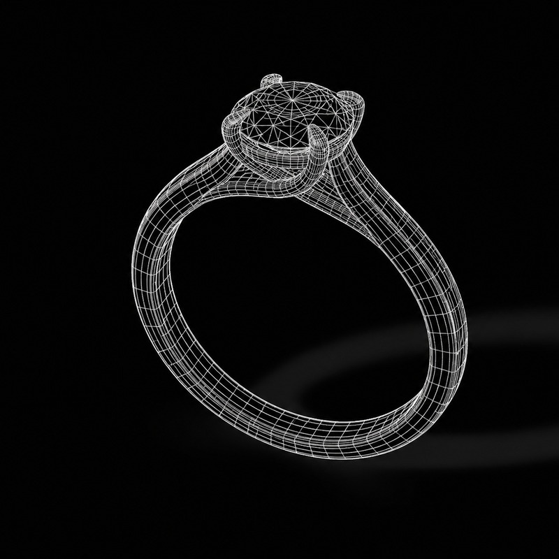 Wireframe CAD ring